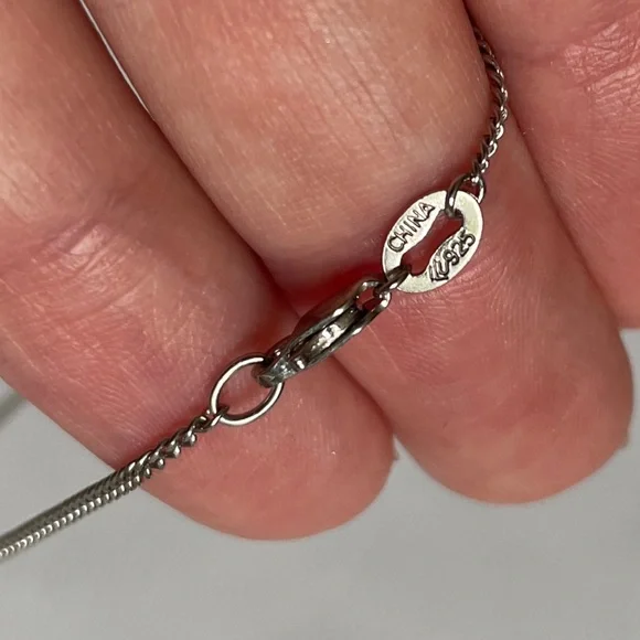 TOVA // diamonique mixed cut heart pendant chain .925 Sterling silver Necklace - Picture 11 of 11